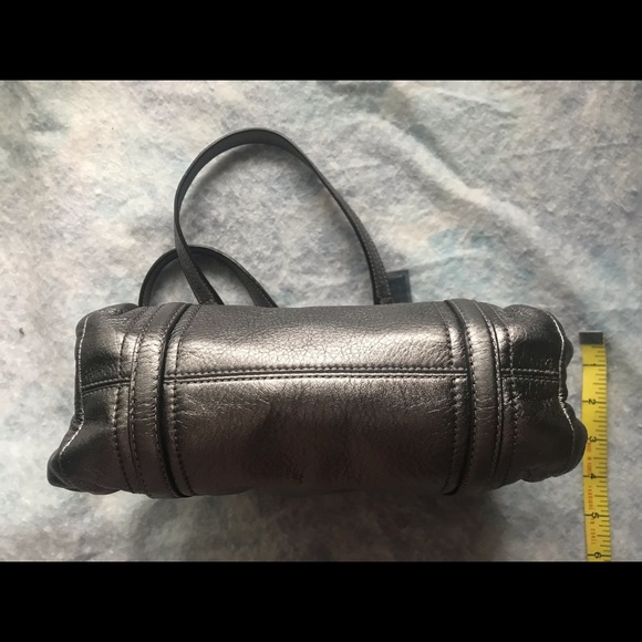 Coach 47772 Audrey metallic gunmetal mini satchel - Picture 4 of 5